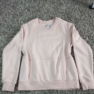 🔥Kids Athleta Girl Soft Pink Crewneck With Front Pokets Size XL 14 Girl